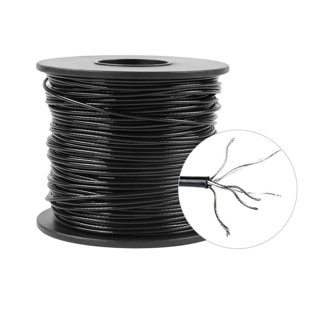 1/16 Coated to 3/32 Diameter Black Vinyl Coated Cable 7x7 Construction 100 ft Coil 